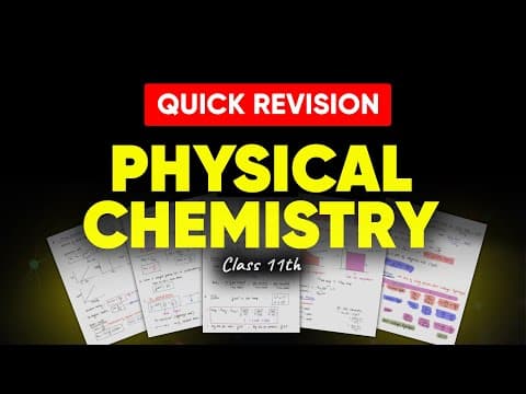Revise Class 11 Physical Chemistry Formulas FAST in 10 Minutes