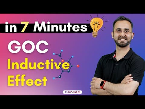 Inductive Effect and its applications in acidity, basicity etc in 7 Min