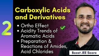 Ortho Effect, Acidity trends of Benzoic acid derivatives, Reactions of Acid Chlorides and Amides