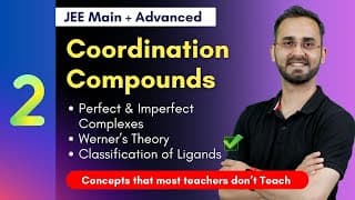 Perfect & Imperfect complexes, Werner's Theory, Types of Ligands